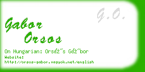 gabor orsos business card